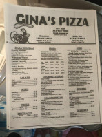 Gina's Pizza menu
