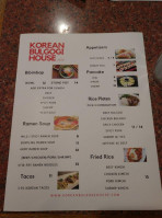 Korean Bulgogi House menu