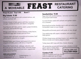 A Moveable Feast menu