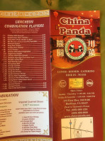 China Panda menu