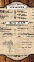 Cattleguard Steakhouse Saloon menu