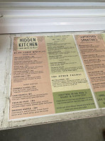 The Hidden Kitchen menu