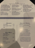 Ariana's menu