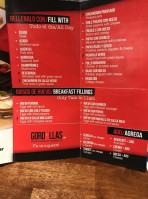 Gordillas menu