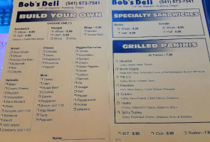 Bob's Deli menu