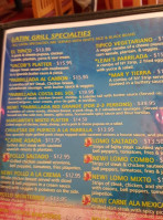 Margarita's Latin Grill Burke menu