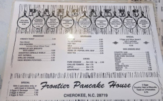 Frontier Pancake House menu