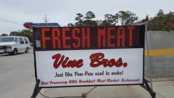 Vine's Quality Meats And Smokehouse outside