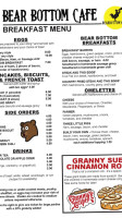 Bear Bottom And Grill menu