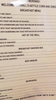 Thrill's Kettle Corn Diner menu