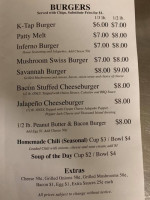 Our Kenosha Tap menu