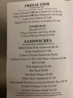 Our Kenosha Tap menu