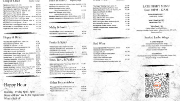 Pitch 25 menu