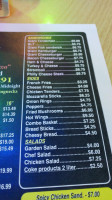 Raceway Pub menu