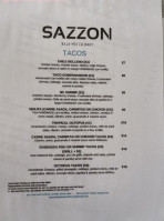 Sazzon Baja Mex menu