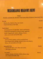 Misdemeanor Meadows menu