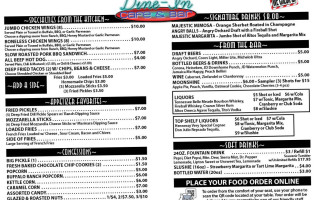 Grand Majestic Theater menu