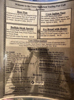 Custer Battlefield Trading Post Cafe menu