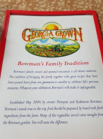 Bowman's menu