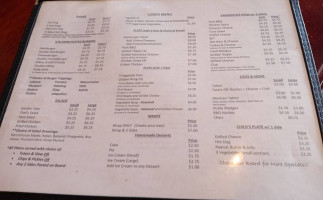 Thompson's Country Diner menu
