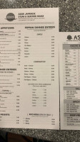 Asahi Japanese Steak Seafood menu