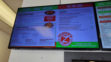 Zoner's Pizza, Wings And Waffles inside