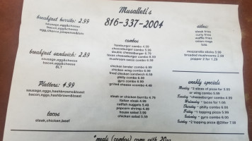 Musalletis menu