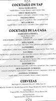 Masa Mexican Street Food menu