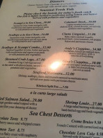 Sea Chest Oyster menu