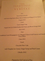 The Farmhouse At Veritas menu