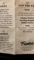 Frankie’s Chicken And Ribs Llc menu