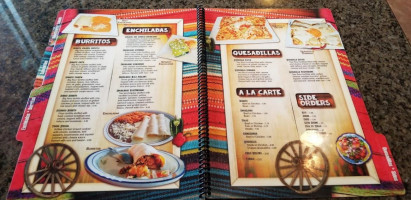 Silvia's Mexican menu