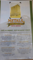 Metals Sports Bar Grill food