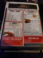Duke's Wings Seafood menu