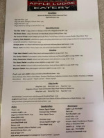 Apple Lodge Eatery menu
