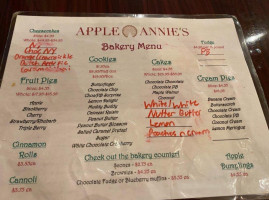 Apple Annie's menu