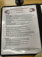 Mulberry Station Brewing Co. menu