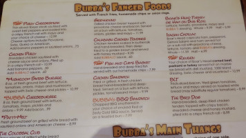 Bubba Annie's menu