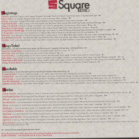 Square Bistro menu
