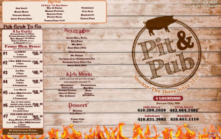 Northside Pit Pub menu
