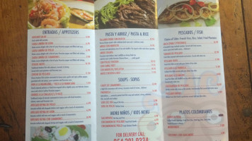 Alex Latin Caribbean And American menu