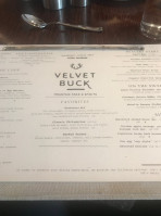 Velvet Buck menu