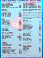 Santos Seafood menu