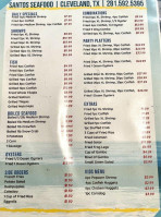 Santos Seafood menu