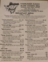 Hamburger Ranch And Bbq menu