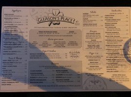 Gleason's Place menu