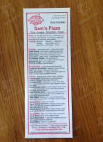 Sam's Pizza Shop menu