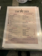 Star Cider menu