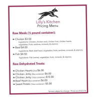 Lilly's Kitchen menu