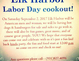 Elk Harbor Lakeside Campground, Rv Park, Store Cafe menu